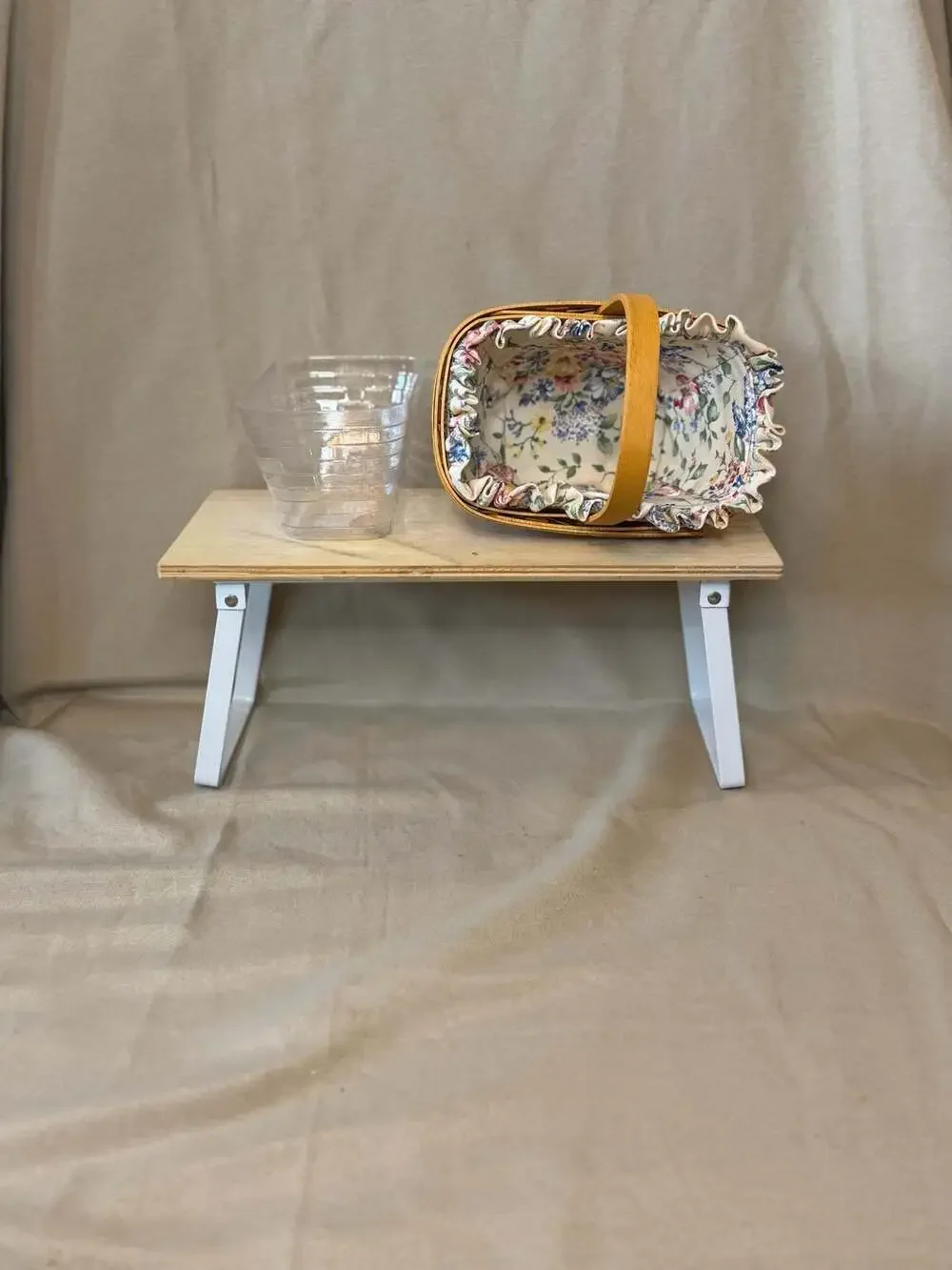 Longaberger 2002 Handwoven Woven Traditions Small Floral Fabric Liner